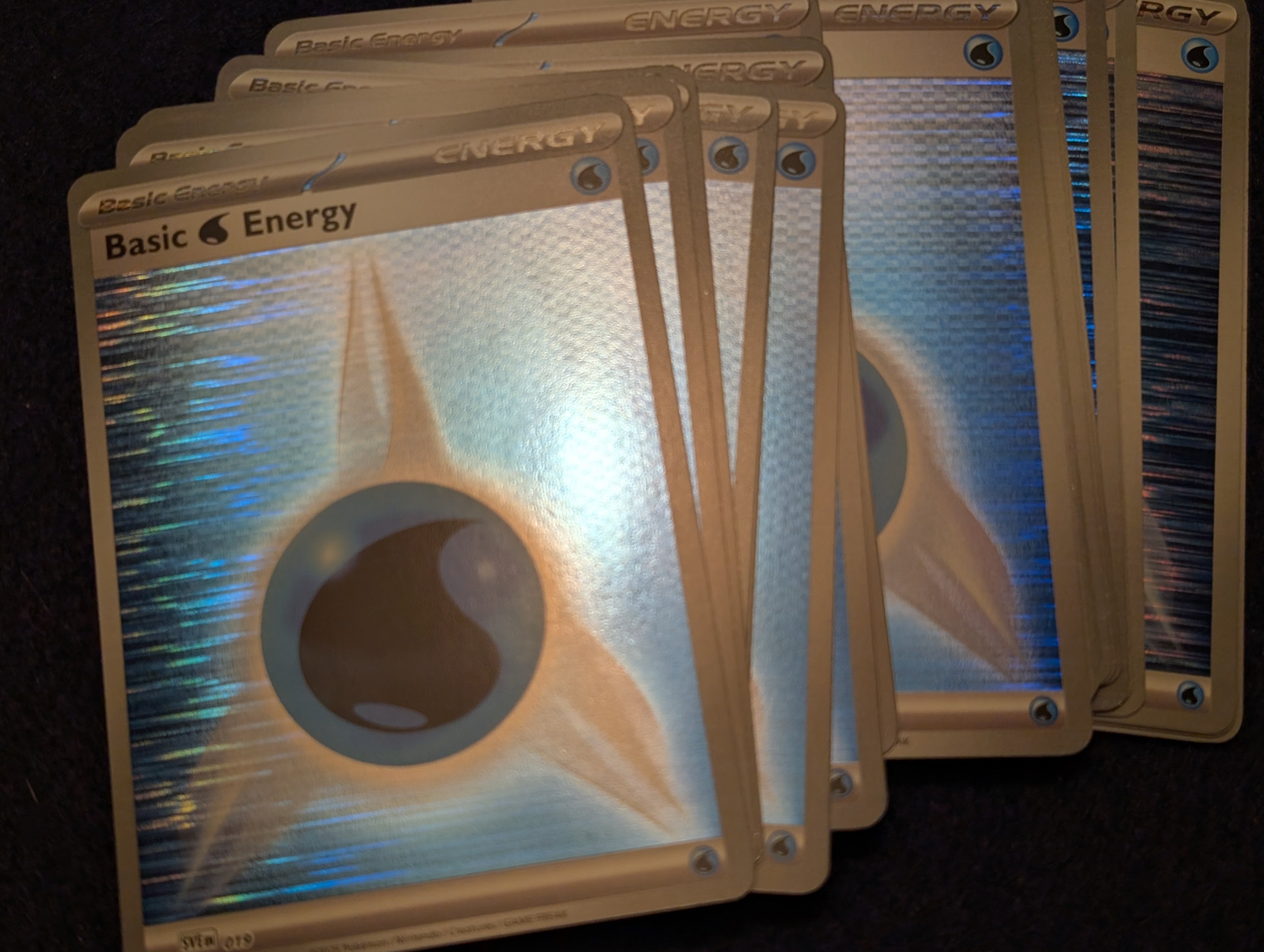 Playset af water energier i stribet holo